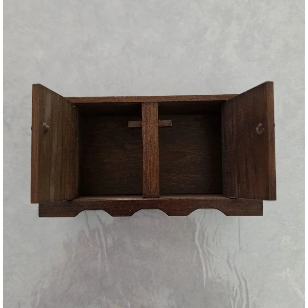 VTG Ed Whitten Country Pine Dollhouse Hutch Cabinet 1:12 Mini Furniture 2 Piece